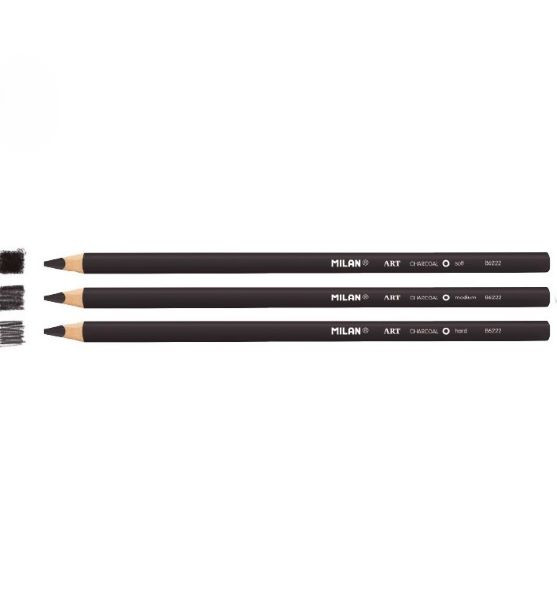 Zestaw ołówków węglowych Art Charcoal - Milan - 3 szt. 07B622203